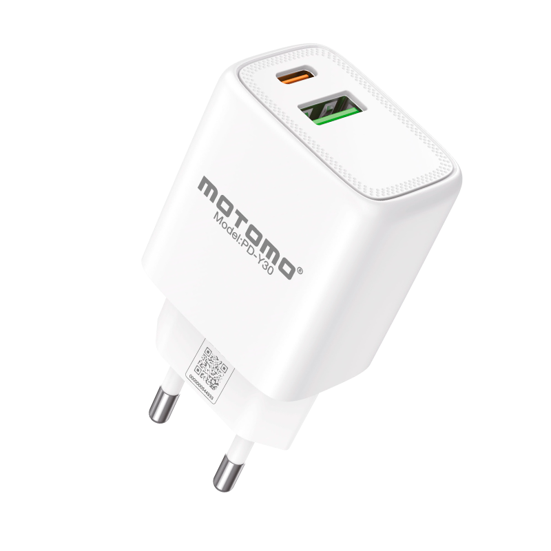 Cargador Rápido Motomo PD-Y30 30w Dual Usb + Tipo C Gan