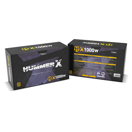 Fuente de Poder Nox Hummer X 1000W Modular 80+ Gold
