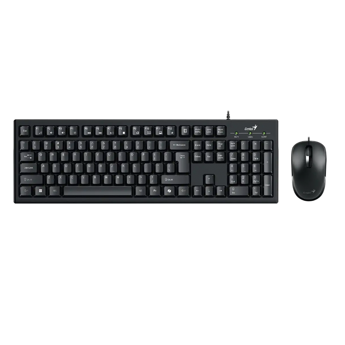 Kit Teclado + Mouse Con Cable Genius Km-100se Negro