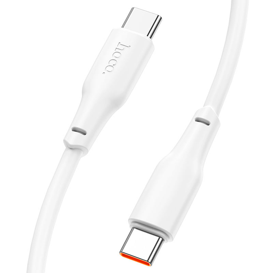Cable Tipo C a Tipo C Hoco X93 Force 100w 1 Metro Blanco