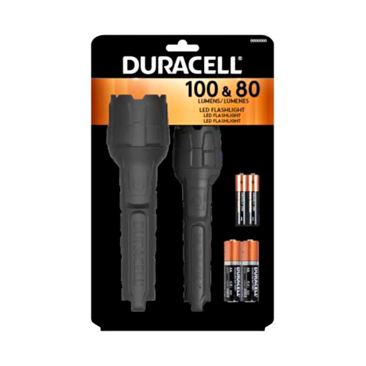 Pack Linterna Duracell 100 y 80 Lumenes Color Negro
