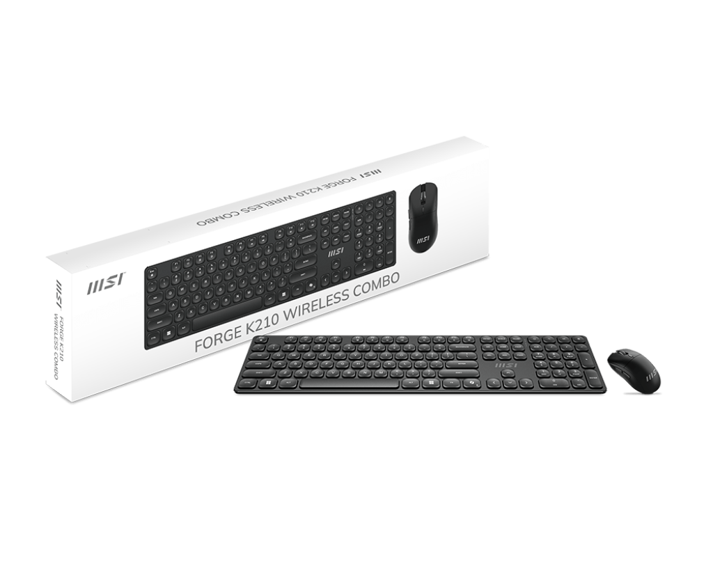 Kit Teclado + Mouse Inalambrico Msi Forge K210 Negro – imagen 2