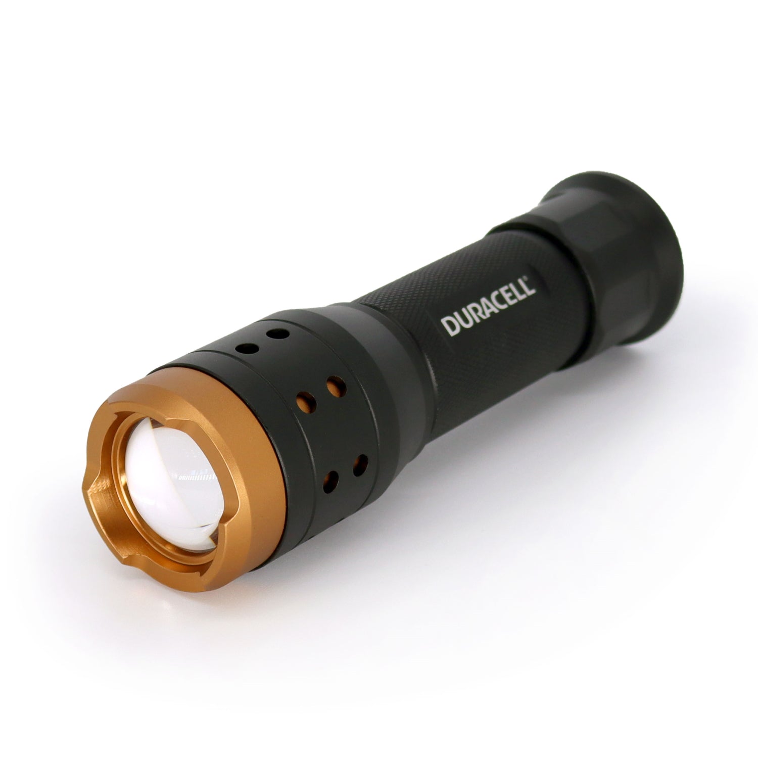 Linterna Duracell 700 Lumenes Con 4 Pilas AAA Negro