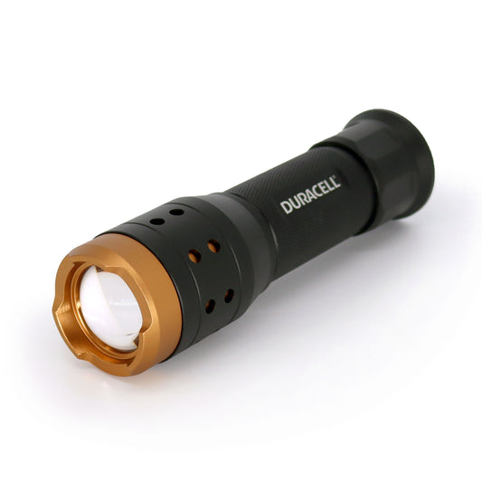 Linterna Duracell 700 Lumenes Con 4 Pilas AAA Negro