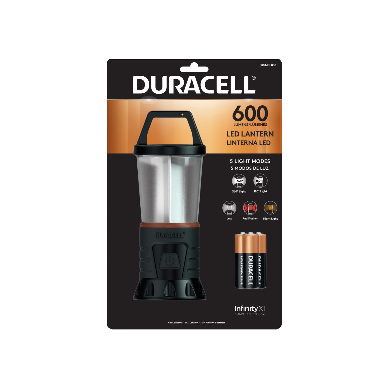 Linterna Foco Farol Duracell 600 Lumenes Negro – imagen 2