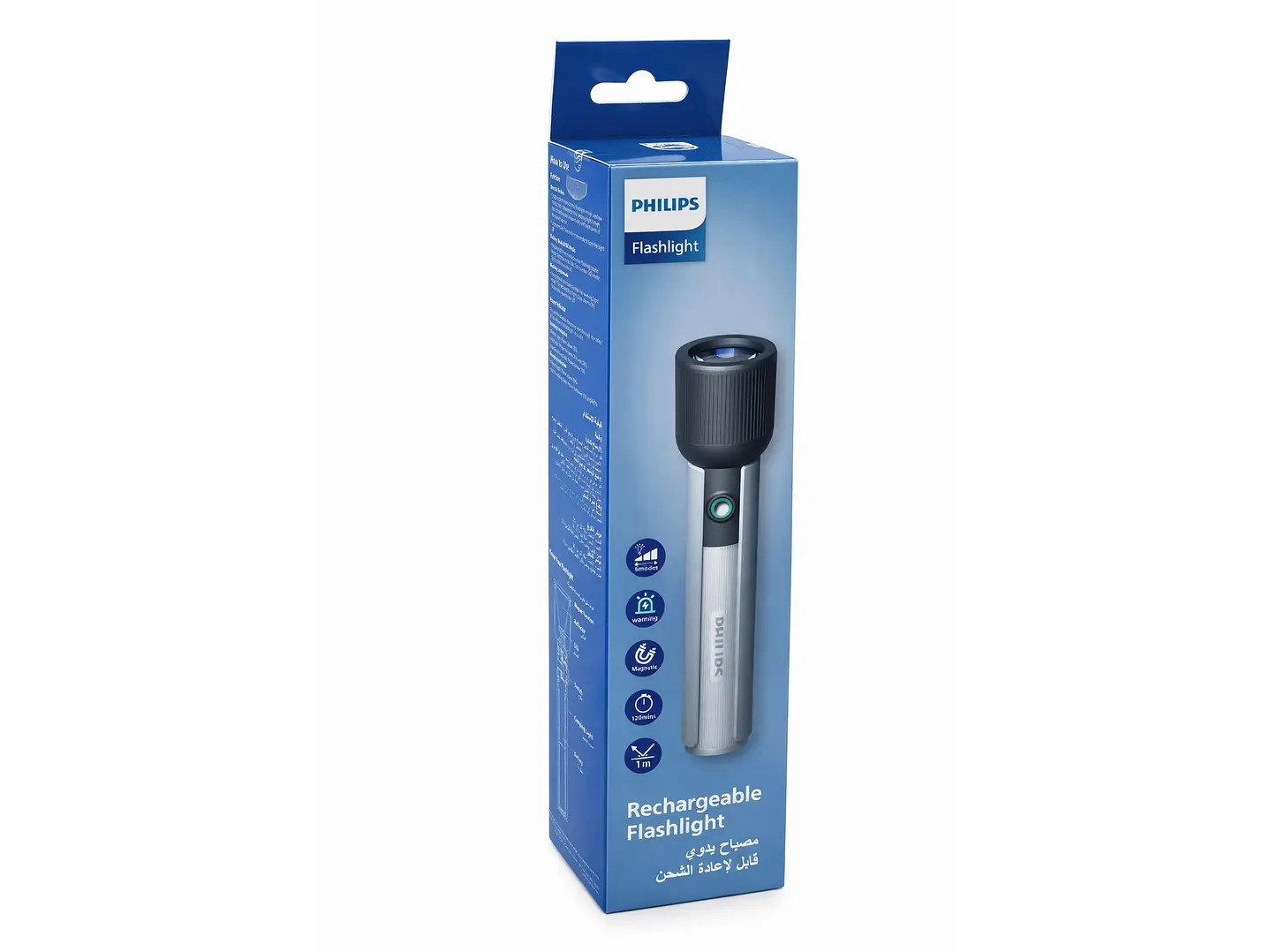 Linterna Recargable Philips 3w Tipo C 400lm SFL1183R/56 Gris – imagen 5