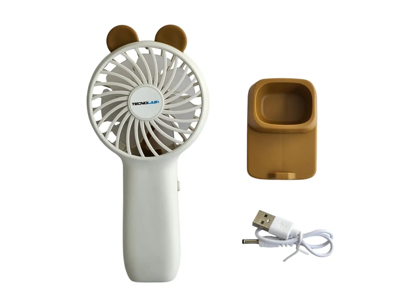 Mini Ventilador De Mano Tecnolab Portatil TL672 Cafe – imagen 4