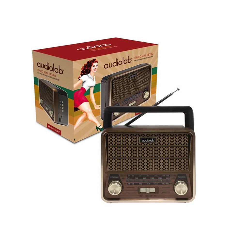 Radio Portatil Mini Retro 01c Audiolab Cafe – imagen 2
