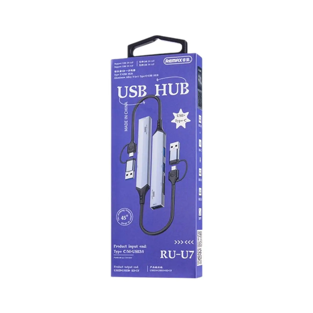 Adaptador Dock Hub Remax Ru-u7 5 en 1 Gris – imagen 2