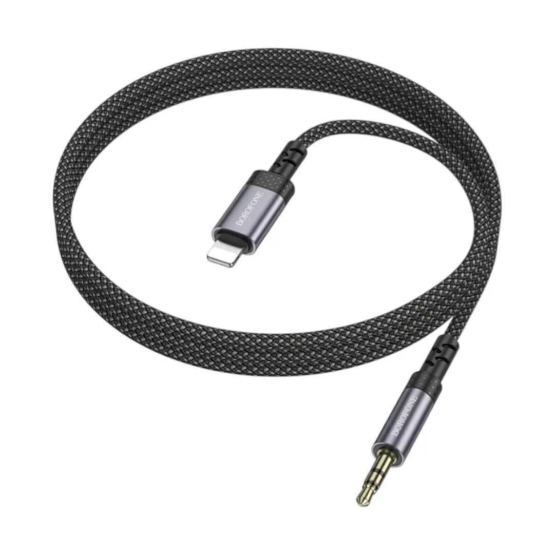 Cable Borofone Auxiliar 3.5mm Para Lightning Bl24 Negro – imagen 3