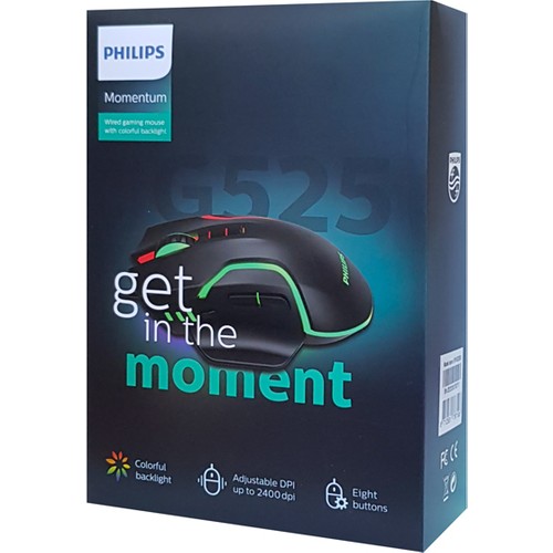 Mouse Gamer Philips G525 Momentum 2400 Dpi Negro – imagen 2