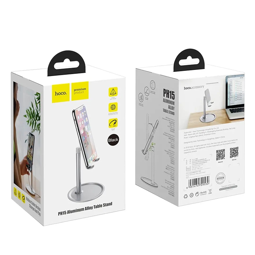 Soporte Escritorio Para Smartphone Tablet Hoco Ph15 Negro – imagen 2