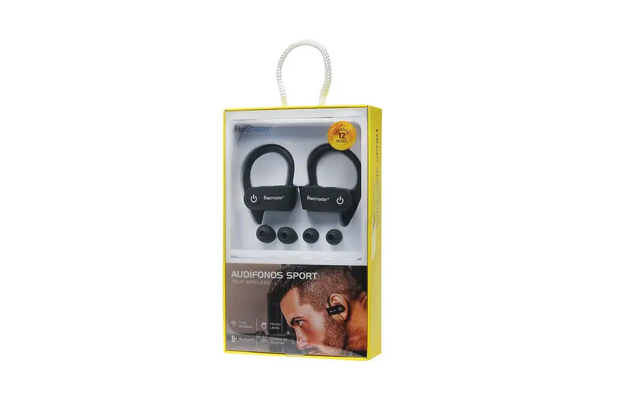 Audifonos Bluetooth Sport Tecmaster TM-300507 Negro – imagen 3