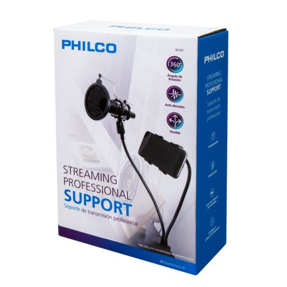 Stand Para Smartphone y Micrófono Philco Tik Tok Negro – imagen 5