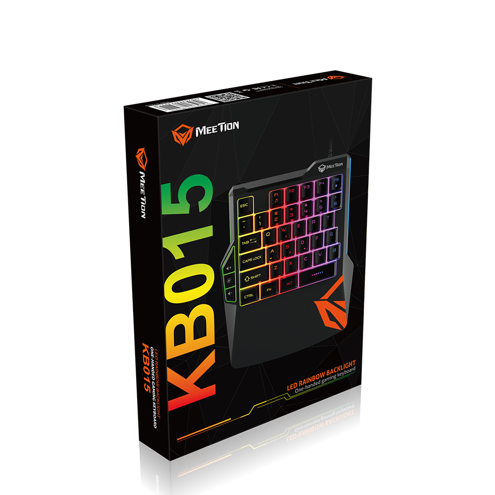 Teclado Gamer Meetion Una Mano KB015 Negro – imagen 3