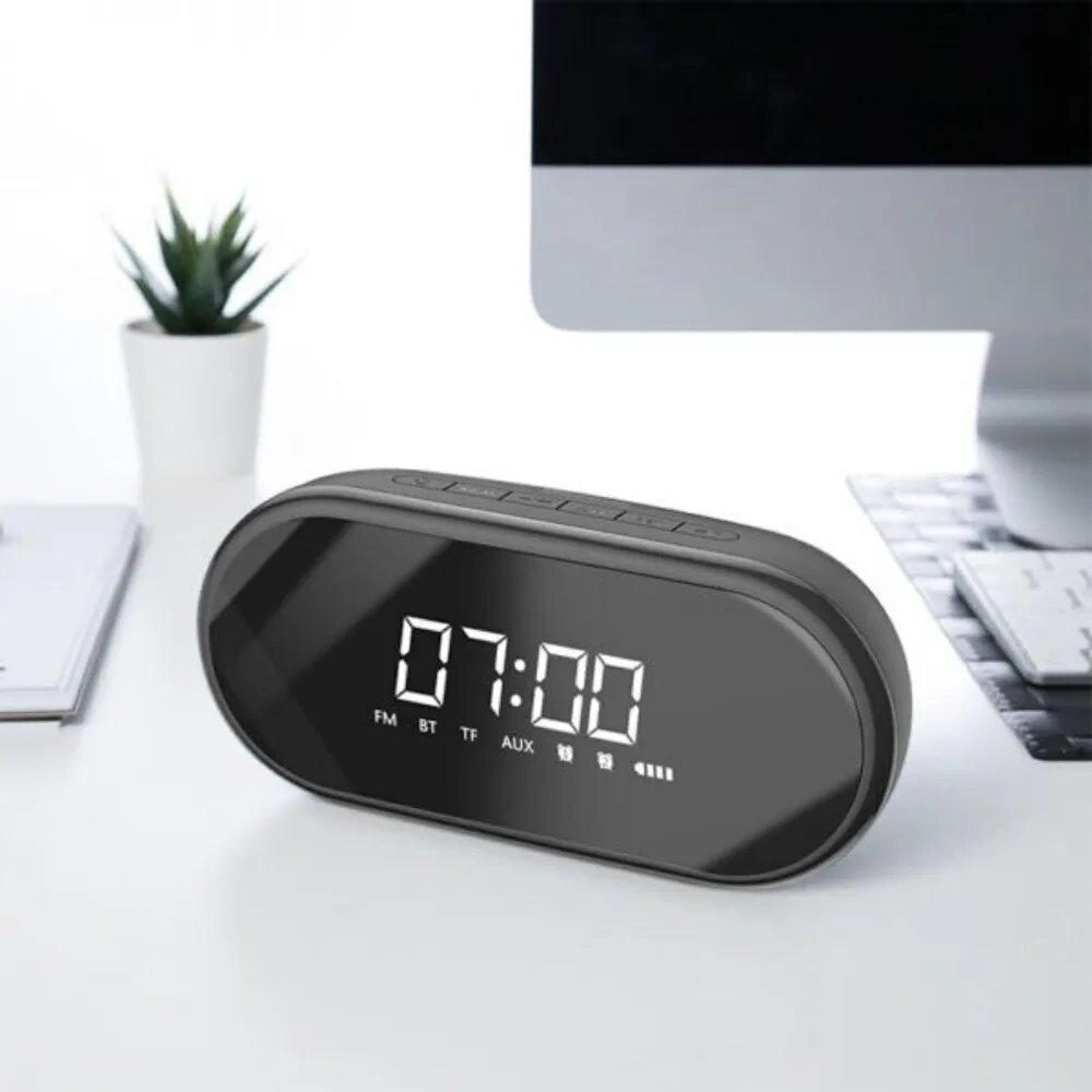 Radio Reloj Bluetooth Fm Encok E09 Baseus Negro – imagen 2