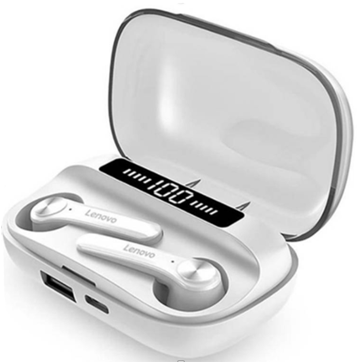Audífonos In Ear Bluetooth Lenovo Qt81 Blanco