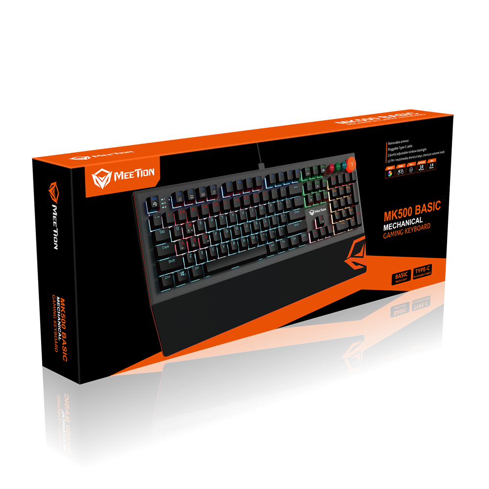 Teclado Gamer Mecanico Meetion MK500 Negro – imagen 4
