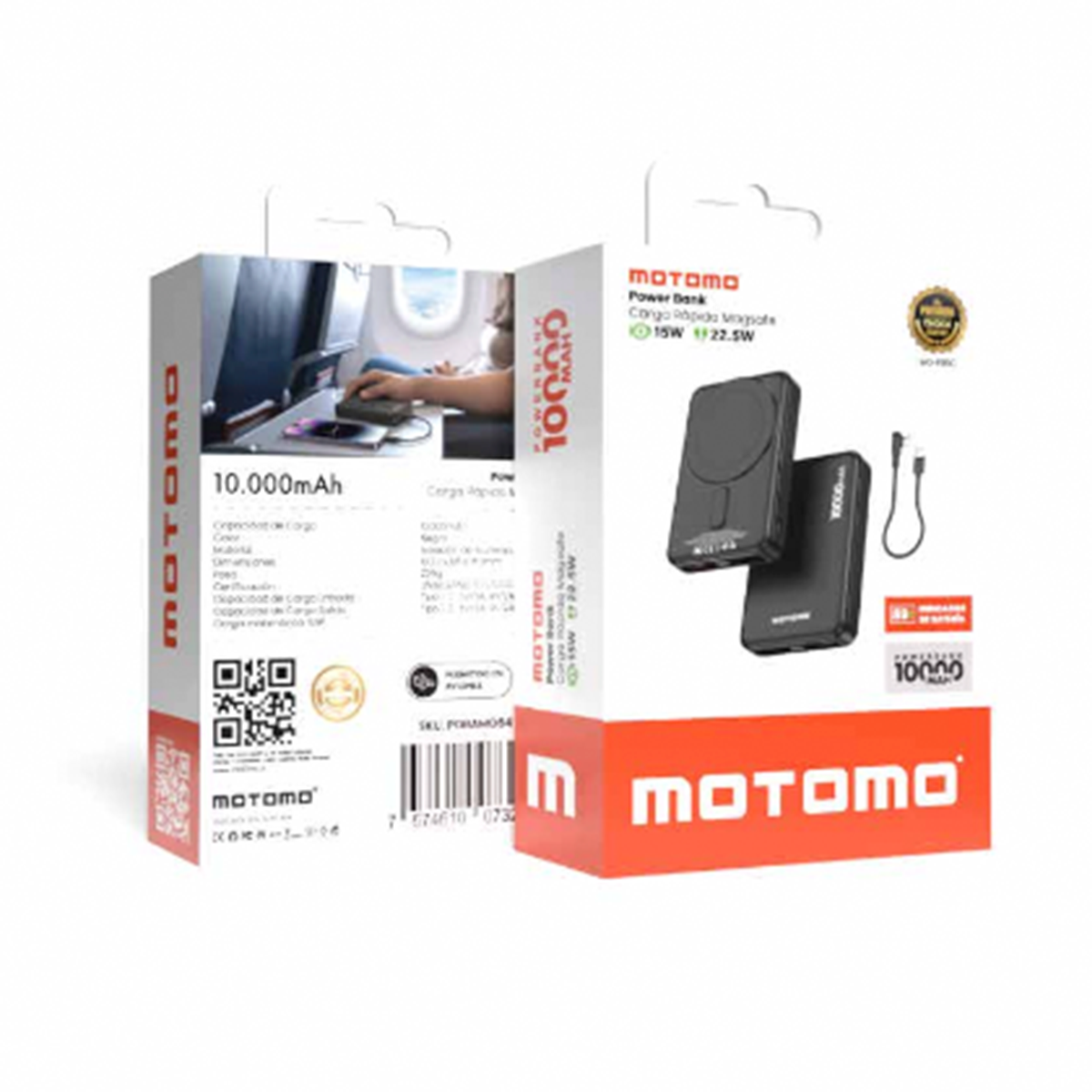 Powerbank Carga Rapida Para Magsafe Motomo Mo-pb5c 10000 Mah Negro – imagen 2