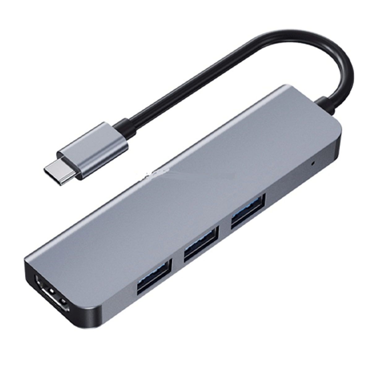 Adaptador Hub Tipo C 4 en 1 BYL-2008N Gris
