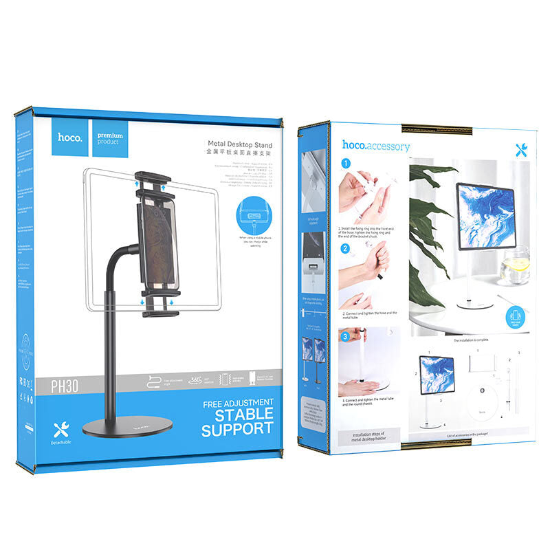 Soporte De Escritorio Para Smartphone Tablet Hoco Ph30 Blanco – imagen 4
