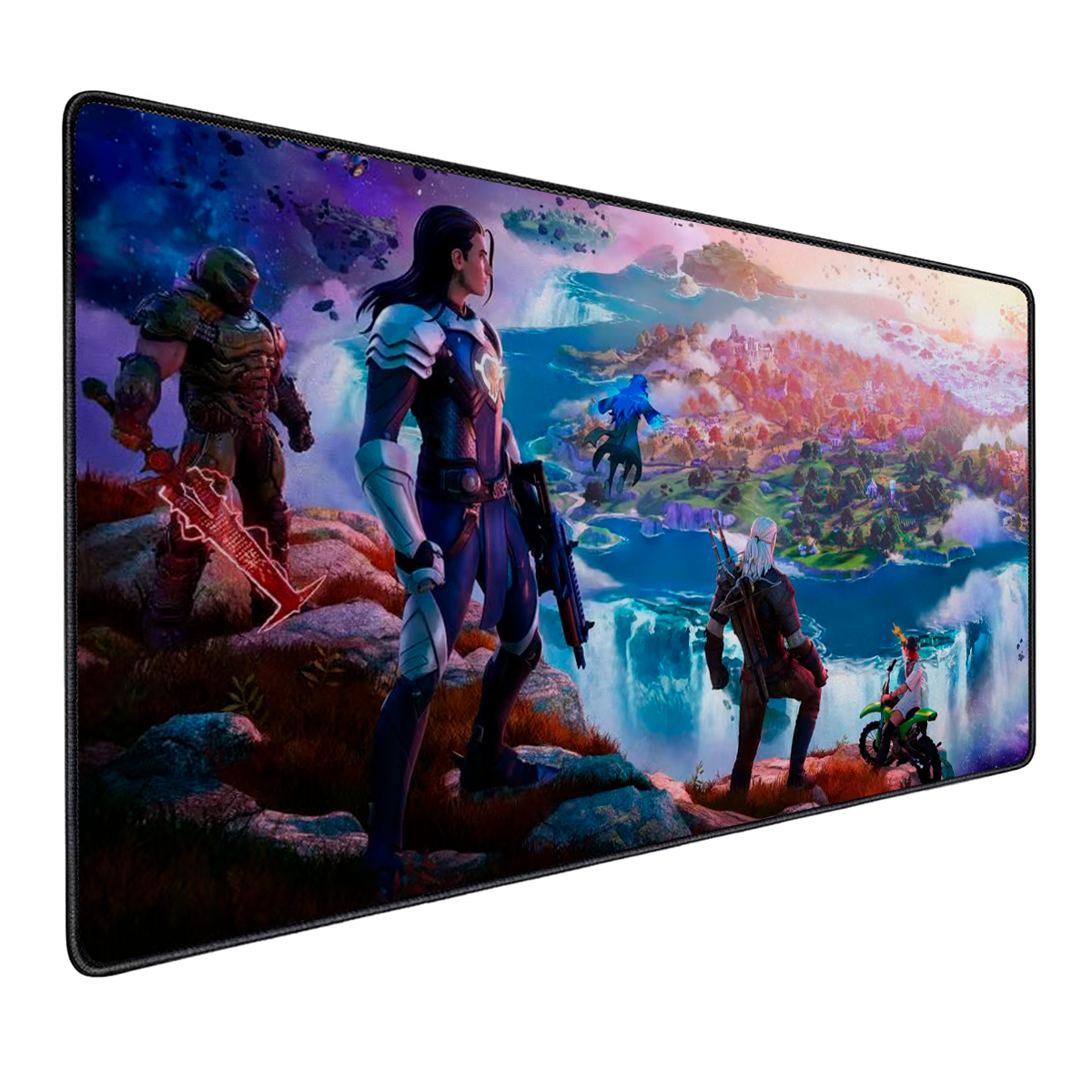 Mousepad Gamer Antideslizante 90x40 Diseño Fornite Mapa