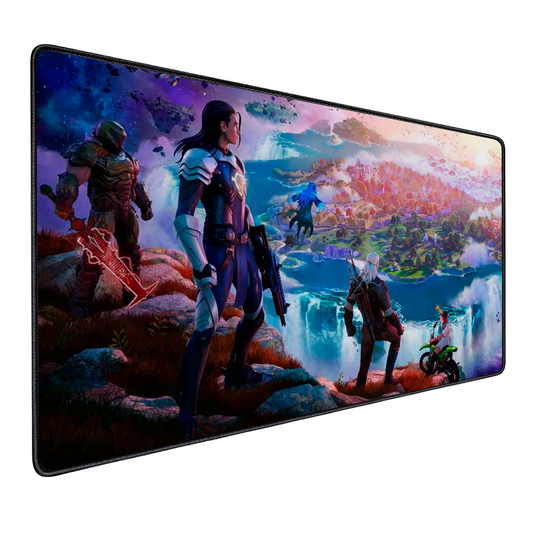 Mousepad Gamer Antideslizante 90x40 Diseño Fornite Mapa
