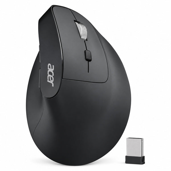 Mouse Vertical Ergonómico Inalámbrico Acer Omr241 Recargable 1600 DPI