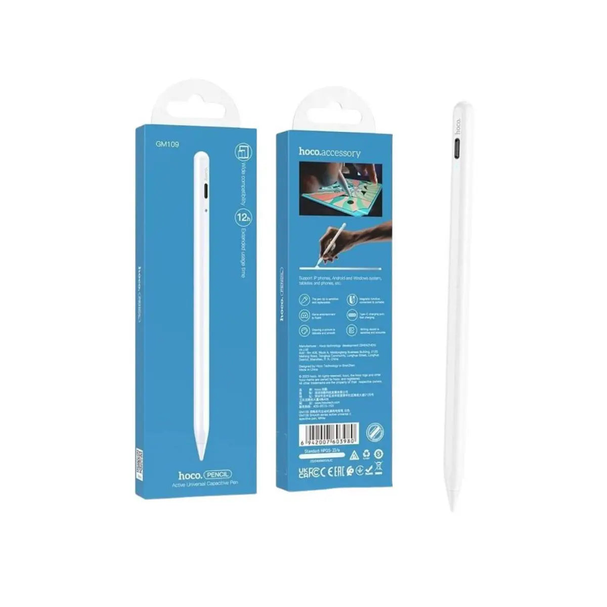 Lápiz Bluetooth Touch Hoco Gm109 12hrs Blanco – imagen 3