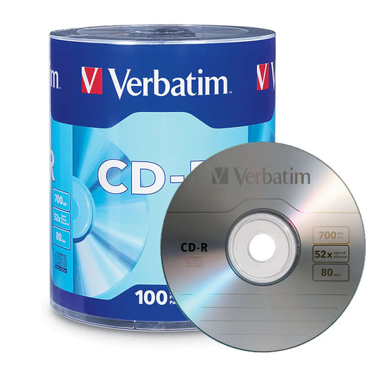 CD-R Verbatim 52x 700MB 80 min Pack 100 Unidades