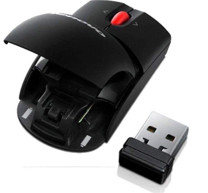 Mouse Inalámbrico Lenovo Laser Ambidiestro Negro – imagen 2