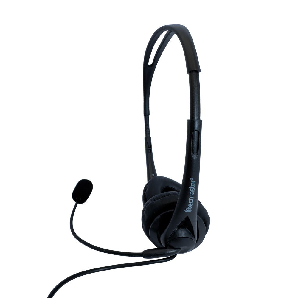 Audifonos Con Cable Call Center Tecmaster 3.5mm TM-100561 Negro