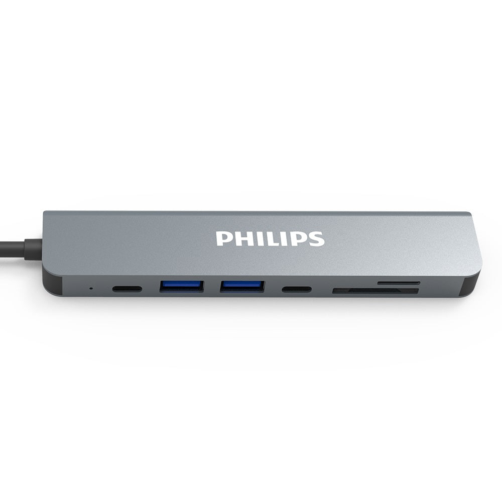 Adaptador Hub Usb Tipo C 7 en 1 Hdmi Usb 3.0 Micro SD Philips – imagen 3