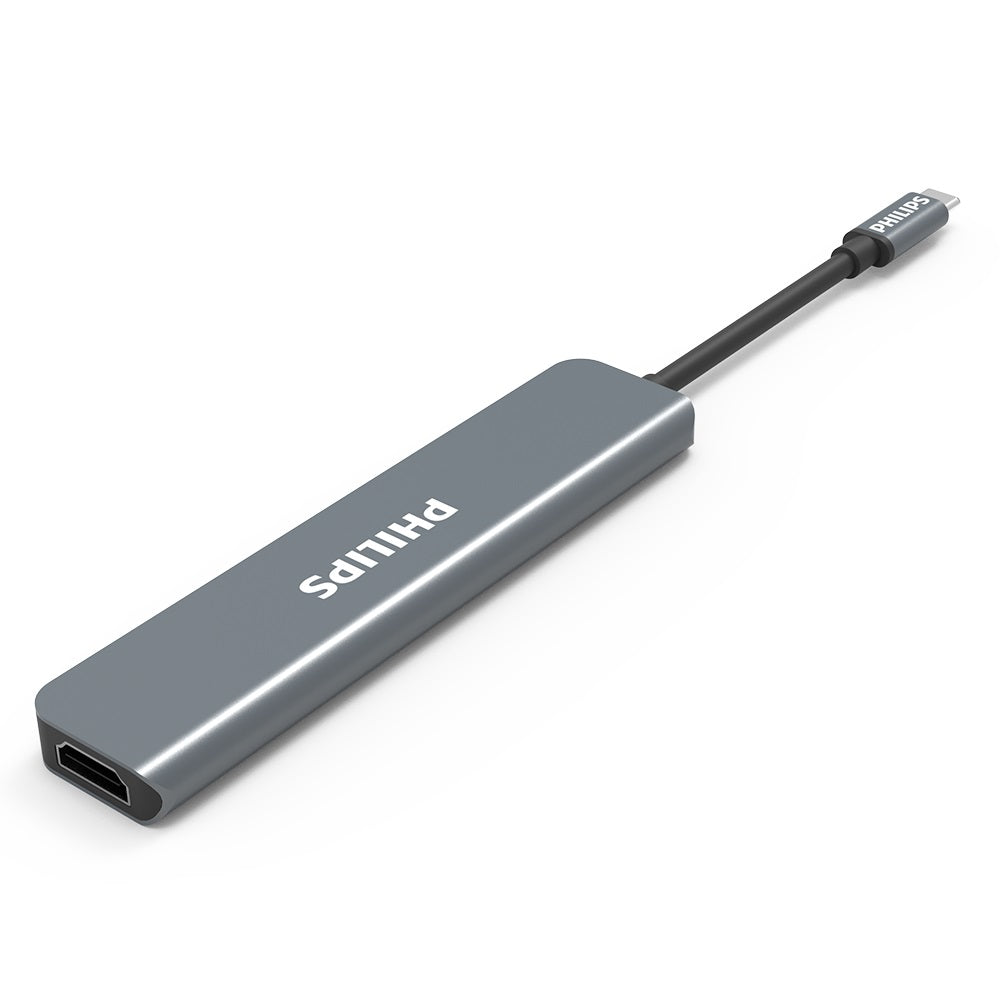 Adaptador Hub Usb Tipo C 7 en 1 Hdmi Usb 3.0 Micro SD Philips – imagen 4