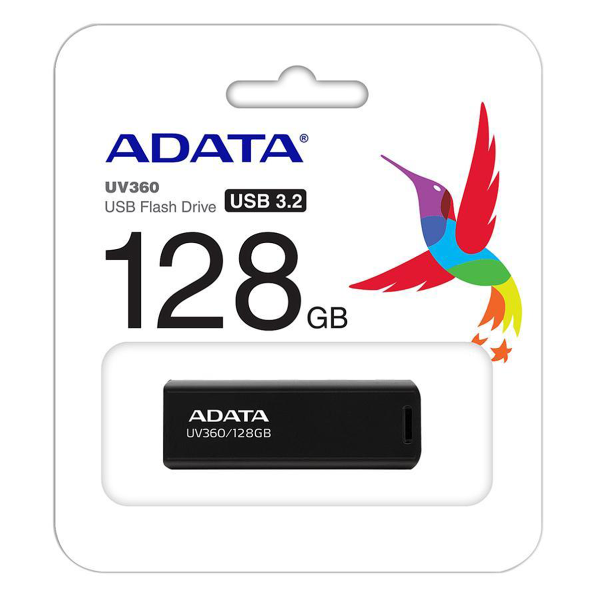 Pendrive Metálico Adata 128 Gb 3.2 Auv360 Negro