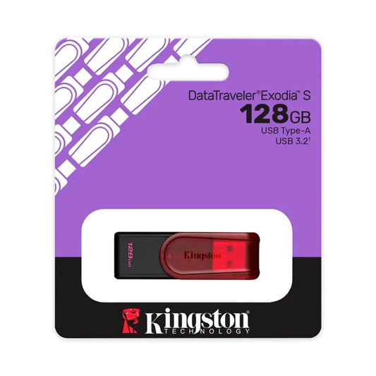 Pendrive Kingston Exodia S 128GB Rojo