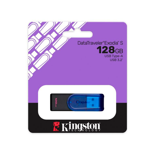 Pendrive Kingston Exodia S 128GB Azul