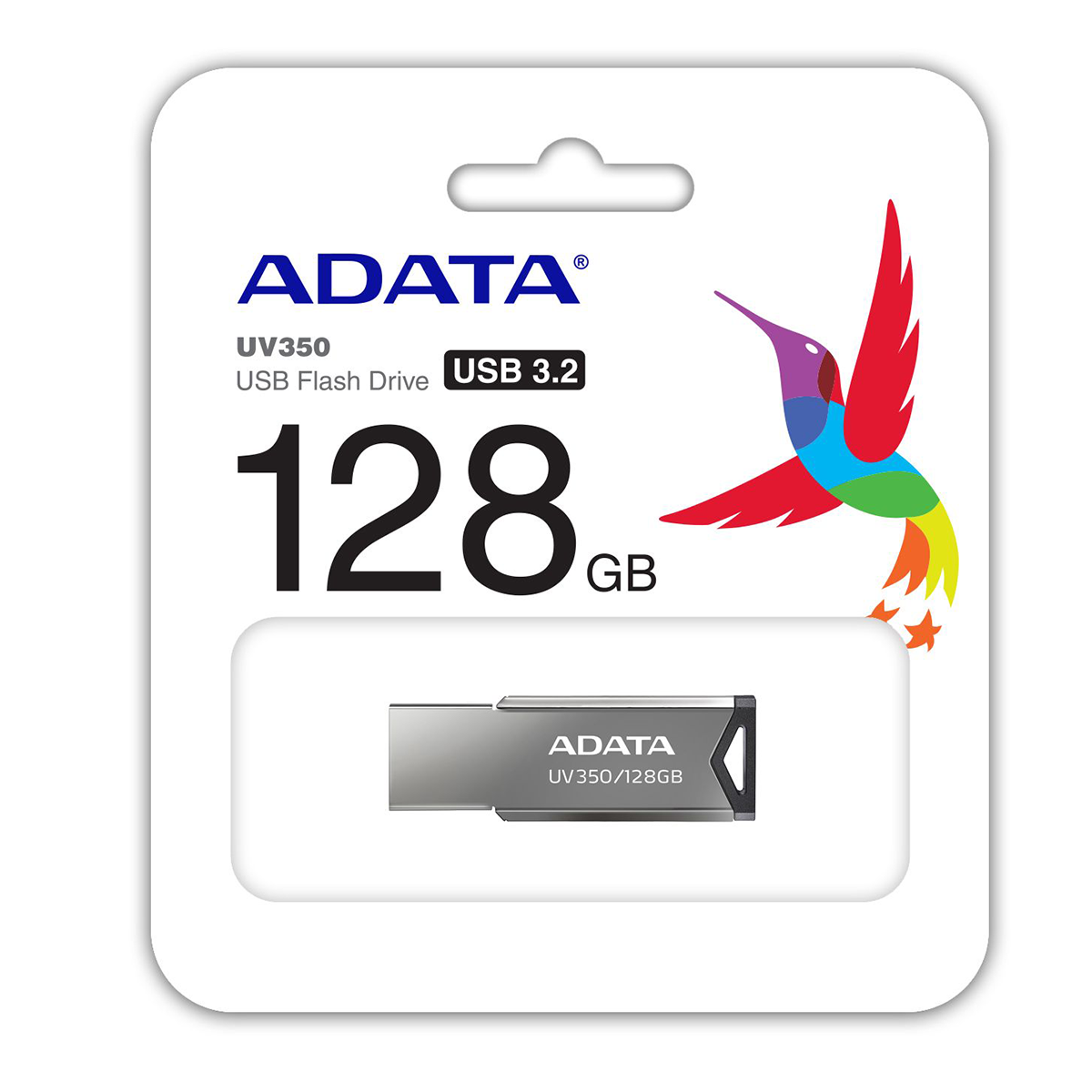 Pendrive Metálico Adata 128 Gb 3.2 Auv350 Gris