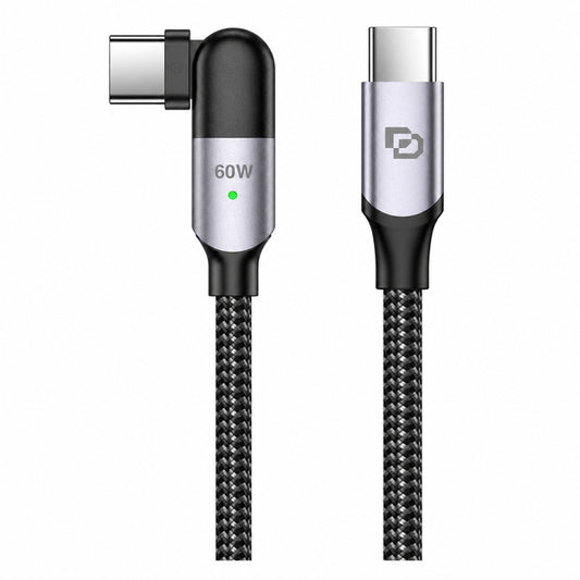 Cable Tipo C a Tipo C Dusted Rugged Braided Giratorio 60W 2 Metros