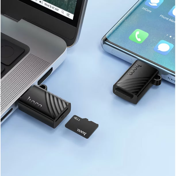 Lector de Tarjetas a Tipo C Hoco Hb53 2.0 Negro – imagen 2