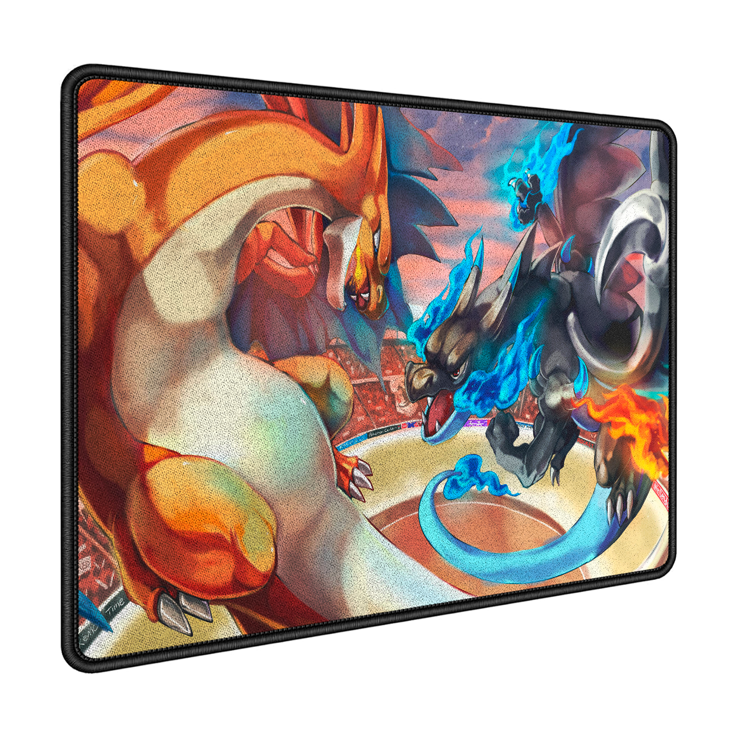 Mousepad Gamer Antideslizante 40x30 Diseño Charizard vs Megacharizard