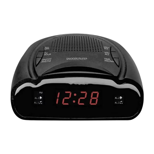 Radio Reloj Despertador Audiopro Fm Led Ap02288 Negro