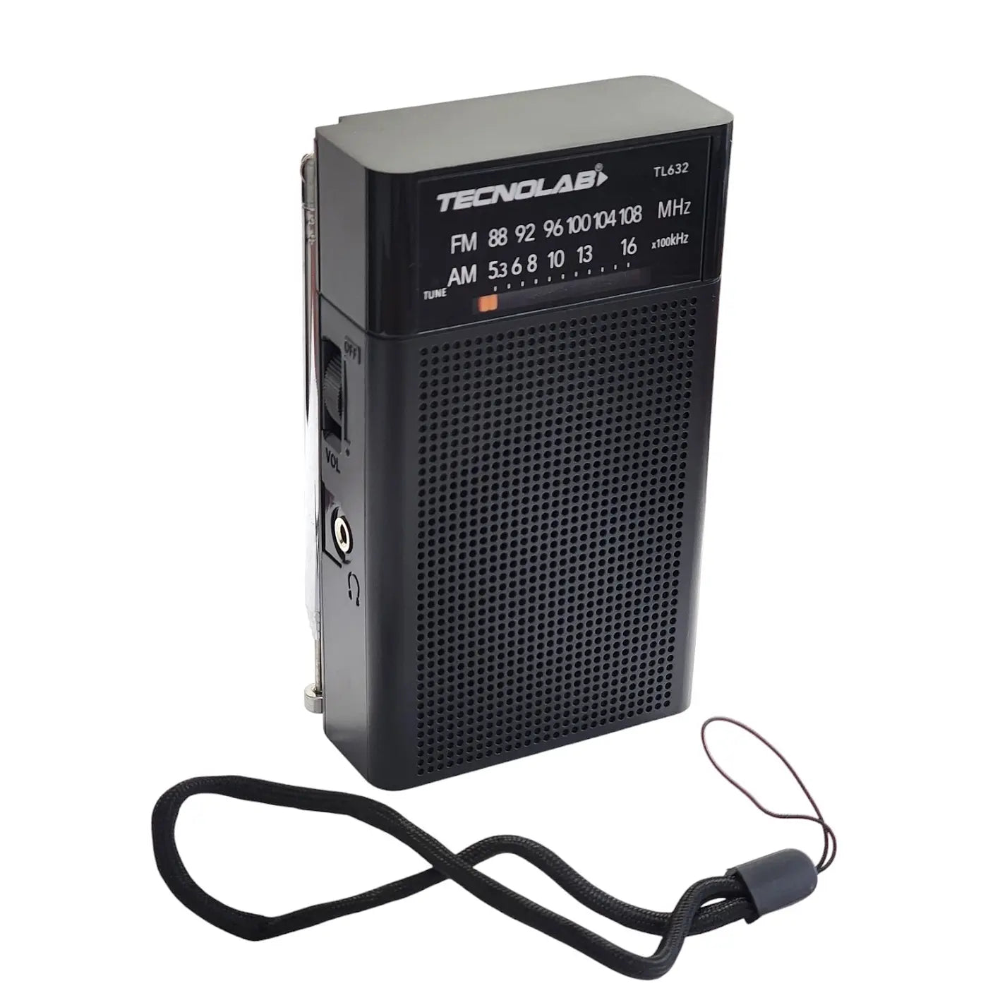 Radio Portátil De Bolsillo Banda AM/FM Tecnolab TL632 Negro – imagen 4