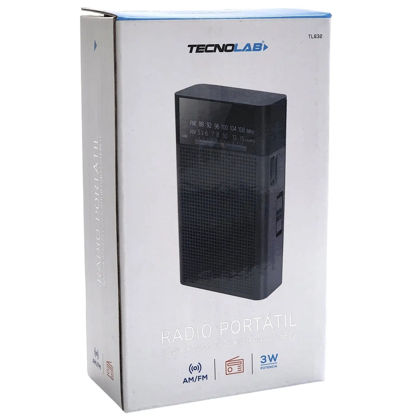 Radio Portátil De Bolsillo Banda AM/FM Tecnolab TL632 Negro – imagen 5