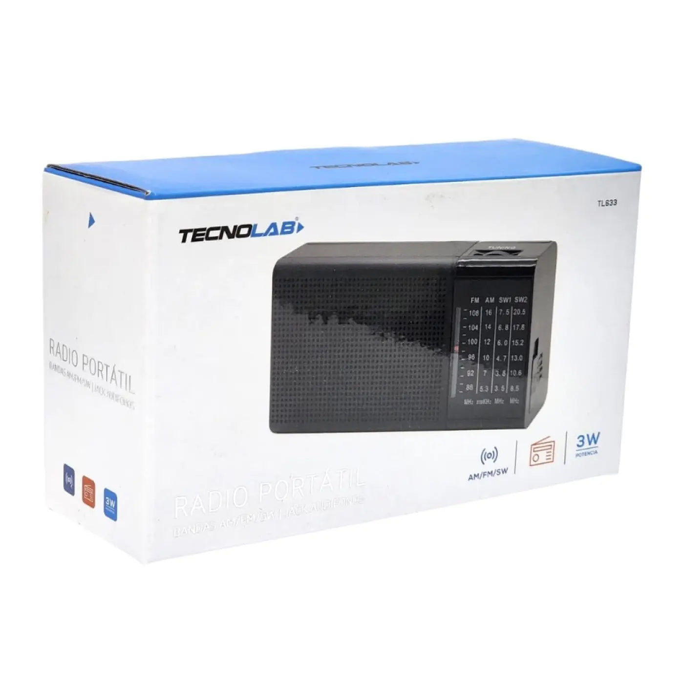 Radio Portátil De Bolsillo Banda AM/FM Tecnolab TL633 Negro – imagen 4