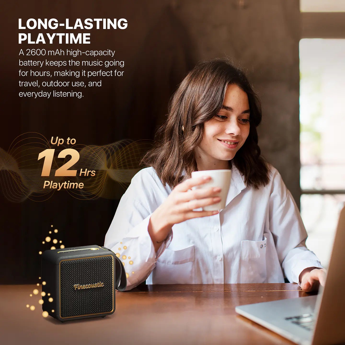 Parlante Bluetooth Fantech Fbs1 Finecoustic Hako Nomad 30w Hifi Negro – imagen 3