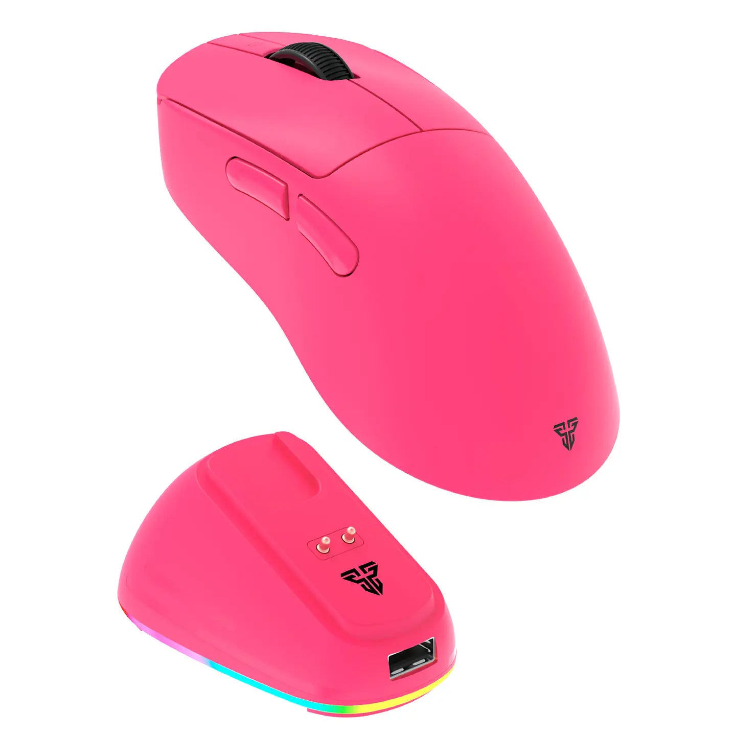 Mouse Gamer Inalámbrico Fantech Wg14e Yari E + Dock Carga Rosa