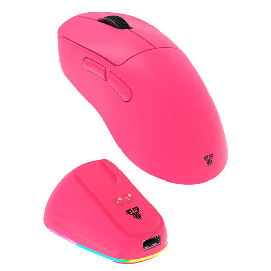 Mouse Gamer Inalámbrico Fantech Wg14e Yari E + Dock Carga Rosa