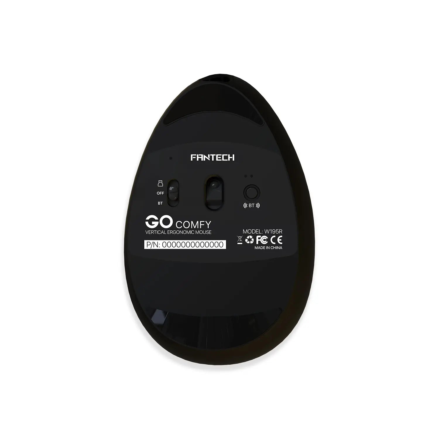 Mouse Inalámbrico Vertical Fantech W195r Go Comfy Negro – imagen 2