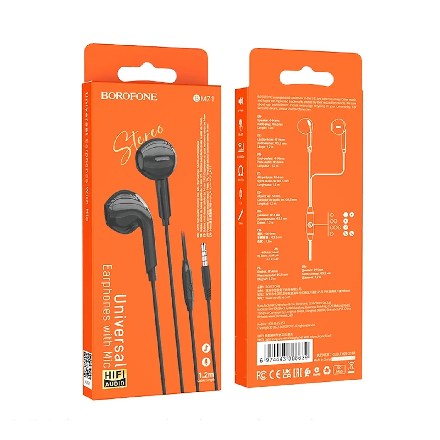 Audífonos In Ear Borofone Bm71 3.5mm Negro – imagen 3